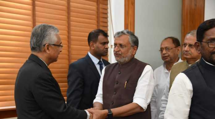 मारीशस के प्रधानमंत्री से मिले बिहार के डिप्टी सीएम सुशील मोदी