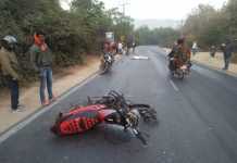 स्कार्पियो ने बाइक सवार को रौंदा, ससुर की मौत, दामाद गंभीर