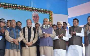 पुनर्स्थापित बी0पी0 मंडल सेतु का नीतीश ने किया उद्घाटन