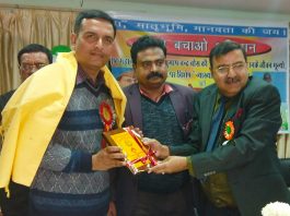 पत्रकार अनूप नारायण सिंह को मिला सामाजिक योद्धा सम्मान