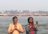 प्रयागराज में महाशिवरात्रि पर कुभ स्नान किया सुशील मोदी ने