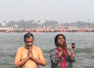 प्रयागराज में महाशिवरात्रि पर कुभ स्नान किया सुशील मोदी ने