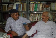 जब हिंदी के कमर एतना नाजुक बा, त ओकरा टूटिये जाये में भलाई बा कृष्ण बिहारी मिश्र (दायें) के साथ लेखक निराला