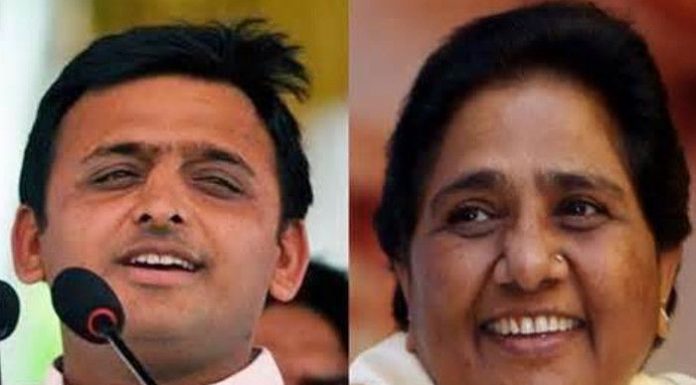 ग्राउंड रिपोर्टः पूर्वी यूपी में गैर सवर्ण जातियां गठबंधन के साथ गठबंधन के नेता मायावती (दायें) व अखिलेश यादव (बायें)