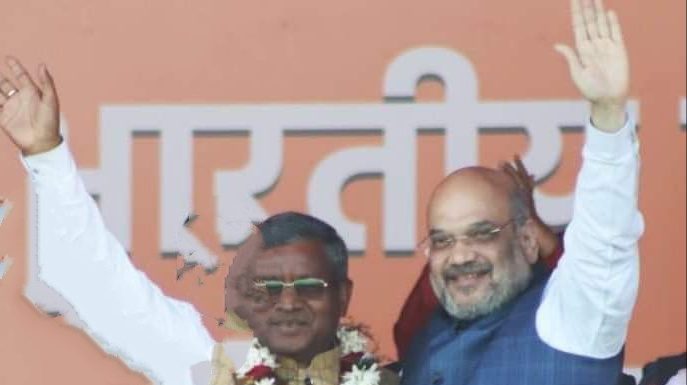 बाबूलाल मरांडी आखिरकार बीजेपी के हो गये, बोल भी बदले बीजेपी के हुए बाबूलाल मरांडी, भाजपा में जेवीएम क विलय के अवसर अमित शाह के साथ बाबूलाल मरांडी