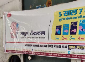 लॉक डाउन में शुरू हुआ नियमित टीकाकरण कार्यक्रम लॉक डाउन में के बावजूद वाराणसी जिले में नियमित टीकाकरण कार्यक्रम शुरू कर दिया गया है। टीकाकरण से गर्भवती व बच्चों में रोग प्रतिरोधक क्षमता बढ़ती है।