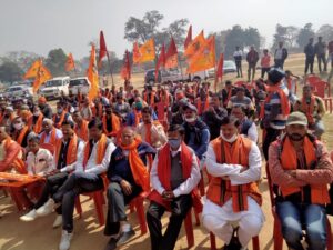 श्री राम जन्म भूमि निधि जन संग्रह अभियान के रांची में उद्घाटन समारोह में उमड़ी राम भक्तों की भीड़